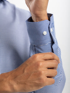 Navy Houndstooth Shirt