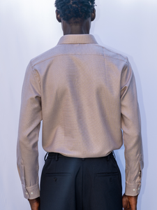 Beige Diagonal Mouliné Shirt