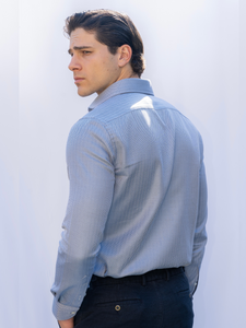 Blue Herringbone Shirt